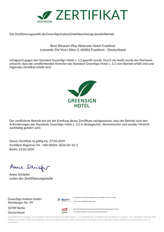 Best Western Plus Welcome Hotel Frankfurt Bild 43